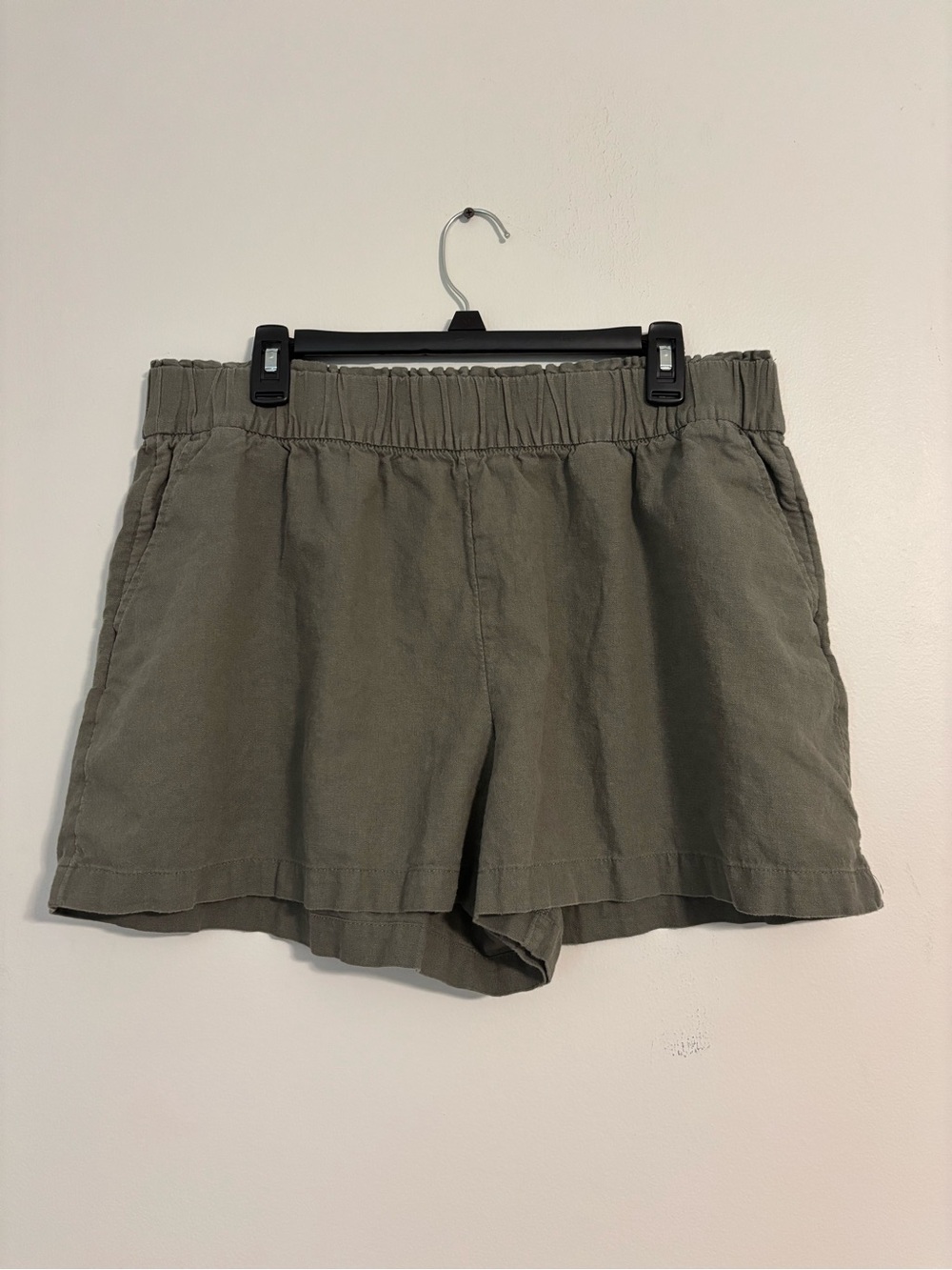 Sonoma Linen Blend Pull-On Shorts - Women’s XL - Olive Green - Relaxed Fit